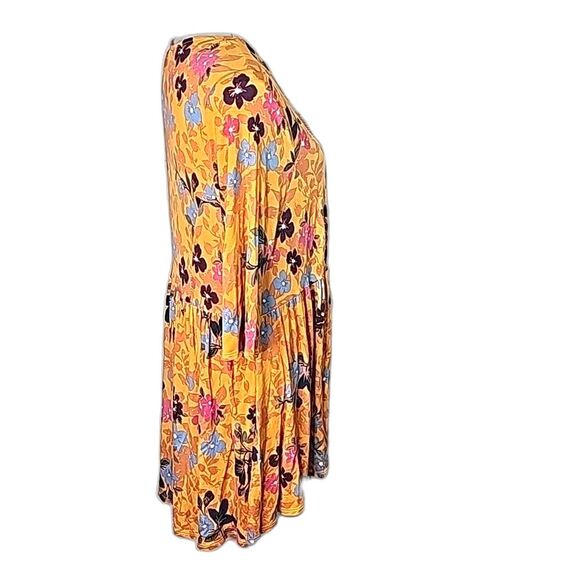 Blouse Bohemian Style Plus Size Multicolor Floral Ruffle Bottom Size 14W - Picture 2 of 7